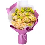 Букет из 15 кремовых эустом